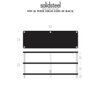 Solidsteel HW-3L (biały połysk). Stolik audio. - 2