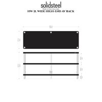 Solidsteel HW-3L (biały połysk). Stolik audio. - 2