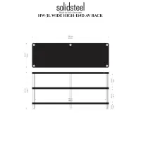 Solidsteel HW-3L (biały połysk). Stolik audio. - 2
