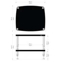 Solidsteel HF-2 (czarny). Stolik audio. - 2