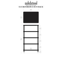 Solidsteel S3-5 (czarny). Stolik audio. - 2