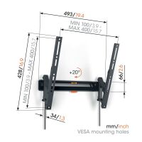 Vogels TVM 3413. Uchylny uchwyt do telewizora 32-65