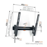 Vogels TVM 3413. Uchylny uchwyt do telewizora 32-65