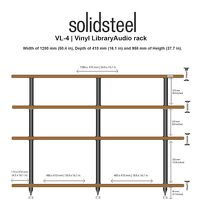 Solidsteel VL-4 (orzech). Stolik audio. - 5