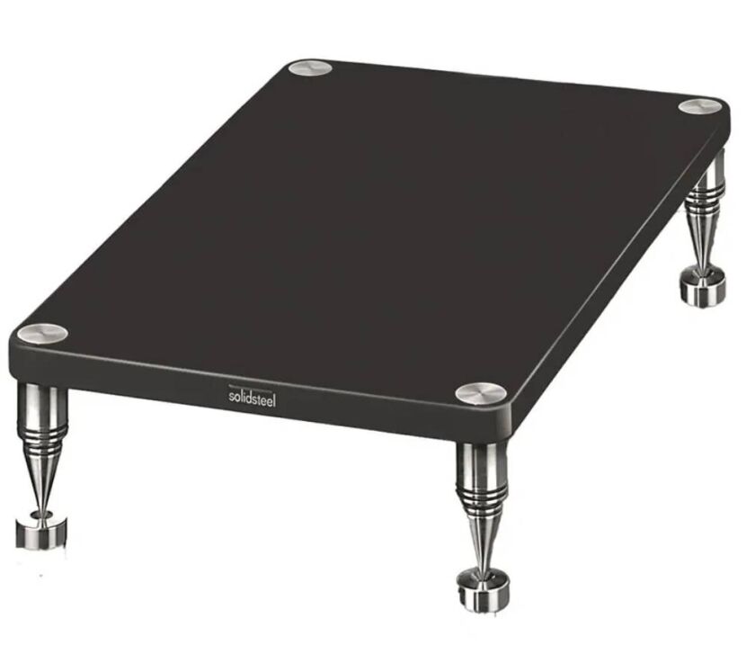Solidsteel HF-A (czarny). Stolik audio pod wzmacniacz.