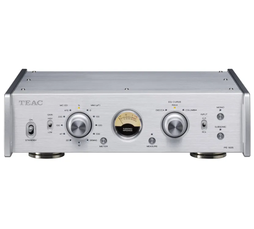 Teac PE-505 (srebrny). Przedwzmacniacz gramofonowy.