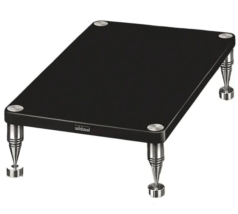 Solidsteel HF-B (czarny połysk). Stolik audio pod wzmacniacz.