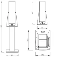 MBL Radialstrahler 126 (biały/chrom). Kolumny podstawkowe. - 4
