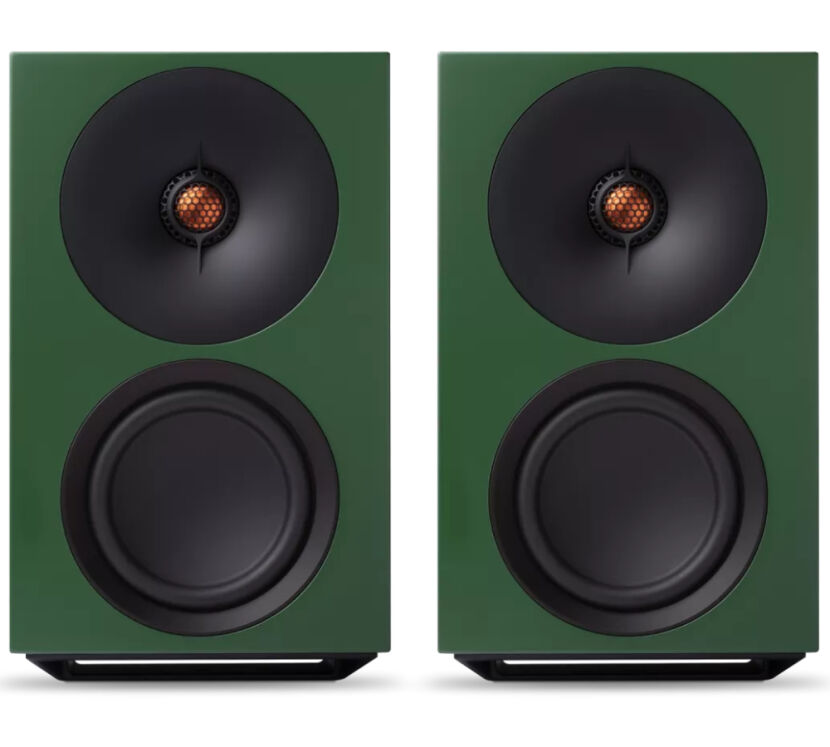 Cambridge Audio L/R M (zielony). Aktywne kolumny podstawkowe.