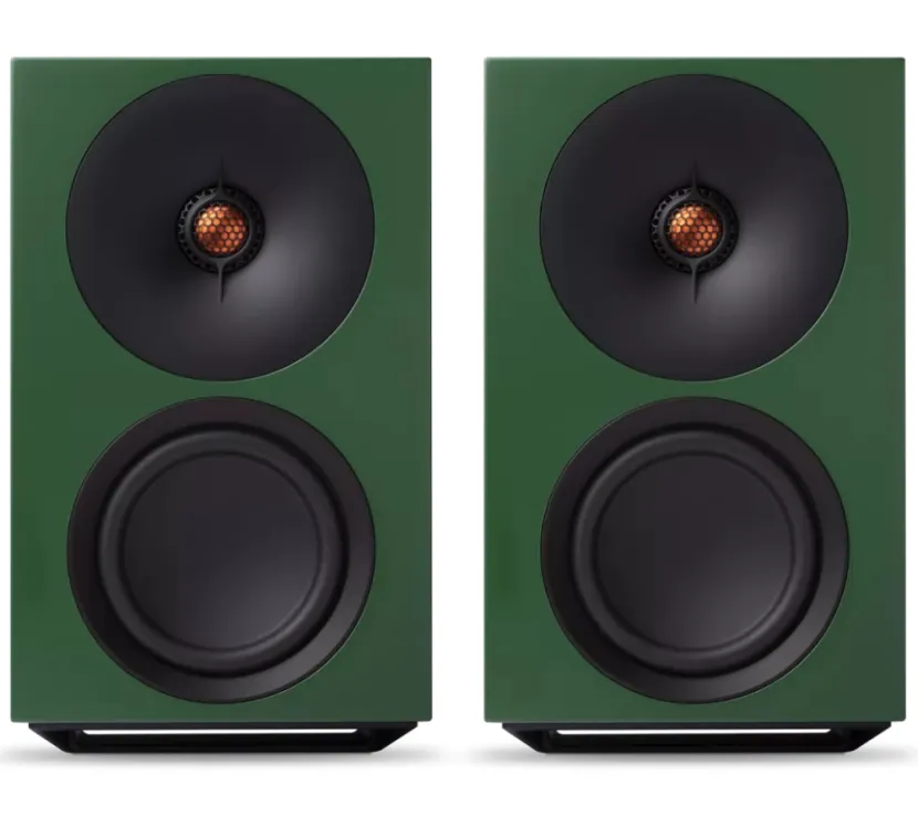 Cambridge Audio L/R M (zielony). Aktywne kolumny podstawkowe.