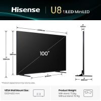 Hisense Smart TV 100U8Q. Telewizor ULED 100